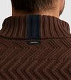 Vanguard Pull Knitted Col Roulé Marron Model / Detail