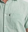 Vanguard Short Sleeve Hemd Linnen Groen Model / Detail