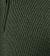 Steppin' Out maglione in lana d’agnello half-zip verde oliva Product / Detail
