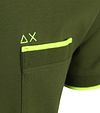 Sun68 T-Shirt Piqué Fluo Stripe verde army Product / Detail