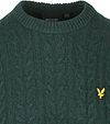 Sweter Lyle & Scott z splotem warkoczowym, ciemnozielony Product / Detail
