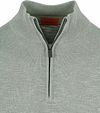Suitable Sweter slub yarn z zamkiem half zip zielony Product / Detail