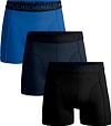 Muchachomalo Boxershorts Ensfarvede Blå Sort 3-Pakke SOLID1010-390-5927