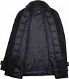Suitable Manteau Caban Mix Laine Marine