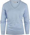 Køb Steppin' Out cashmere damestrøje med V-hals, lyseblå SW1201.0001-2001 | Suitable