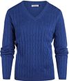 Steppin' Out Zopfpullover Damen mit V-Ausschnitt in Kobaltblau SW1201.0002-2200 kaufen | Suitable