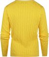Steppin' Out Women's V-Neck Cable Pullover Yellow Product / Achterkant