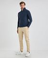 McGregor Half Zip Trui Lamswol Blend Navy Model / Voorkant