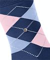 Burlington Manchester Socks Checkered Blue 6583 Product / Detail