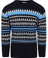 Køb KnowledgeCotton Apparel Ulvetryk Mørkeblå 1080028-8021 Blue stripe | Suitable