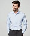 Michaelis Shirt Skinny Blue Stripe Model / Voorkant