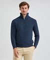 McGregor Half Zip Pullover Lambswool Blend Navy Model / Voorkant