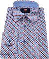 Suitable Overhemd Ruit Blauw Rood Product