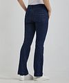 Steppin' Out Women's Flared Dark Blue Denim Jeans Model / Achterkant