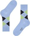 Burlington Manchester Socken Kariert Blau 6258 Product / Detail