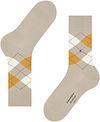 Burlington Manchester Socks Checkered Ecru 4850