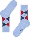 Burlington Manchester Socken Kariert Hellblau 6253