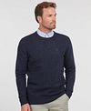 Jersey Barbour Tisbury de mezcla de lana en azul marino Model / Voorkant