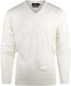 Steppin' Out Trøje i Cashmere med V-hals i Off White SM1201.0001-9100