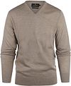 Steppin' Out Trøje V-hals Merinould Taupe SM1201.0002-3100
