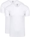Alan Red Vancouver Organic V-Hals T-Shirt Wit 2-Pack 7032/2P/01 Vancouver Rib White kopen | Suitable