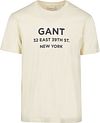 Gant T-skjorte Grafisk Logo Ecru 2003301-130