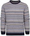 Passande Prestige Fair Isle Tröja Beige 22U10782 - Fair Isle - Pull Crewneck kl natural