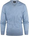 Køb Steppin' Out Pullover med V-hals i Merinould Sky Blue SM1201.0002-2005 | Suitable
