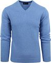 Suitable Lammwolle Pullover V-Ausschnitt Blau LMBS-V-23 kl 64409 mid blue kaufen | Suitable