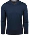 Suitable Merino Pullover V-Hals Blå MRI-V-23 kl 51047 navy