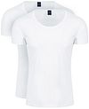 Suitable Otaru T-shirt med bred rund hals Vit 2-pack 145-2 O 95/5 Otaru