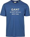 Gant T-skjorte med logo i blått 2003301-407