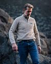 NZA Half Zip Trui Drake Ecru Model / Voorkant