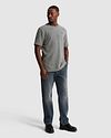 Cast Iron T-shirt Stripe Blue Mirage