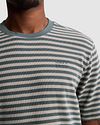 Cast Iron T-shirt Stripe Blue Mirage