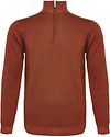 R2 Half Zip Trui Merinowol Brique 126.ZIP.001-090 kopen | Suitable