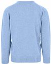 William Lockie V-Ausschnitt Pullover Lammwolle Glacier Blau
