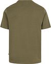 KnowledgeCotton Apparel T-shirt Olive Chest Print Product / Achterkant