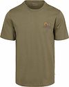 KnowledgeCotton Apparel T-shirt Olive Chest Print order online | Suitable