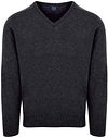 William Lockie V-Neck Lambswool Charcoal Grey WG14034-16cm-Charcoal order online | Suitable