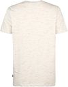 Petrol T-shirt Sandsten Melange Ecru Product / Achterkant