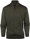 Steppin' Out Half Zip Trui Merinowol Olijfgroen SM1204.0001-5101 kopen | Suitable