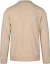 Merino Pullover mit Rundhalsausschnitt in Beige Product / Achterkant