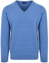 William Lockie V-Hals Lamswol Jeans Blauw WG14034-16cm-Jeans kopen | Suitable