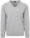 William Lockie V-Neck Lambswool Flannel Grey WG14034-16cm-Flannel order online | Suitable