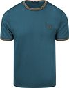 Fred Perry Twin Tipped T-skjorte Petrol M1588-Z48