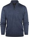 Steppin' Out Half Zip Trui Merinowol Indigo Blauw SM1204.0001-2300 kopen | Suitable
