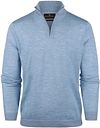 Steppin' Out Halv Zip Tröja i Merinoull Sky Blue SM1204.0001-2005