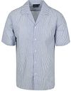 Suitable Short Sleeve Shirt Stripe Seersucker Light Blue SH-BEACH-ST-25.01 BLUE order online | Suitable