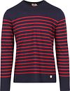 Armor-Lux Port-Louis T-Shirt Strepen Donkerblauw Rood 76497-455 kopen | Suitable